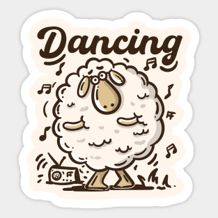 sheep dancing Sticker